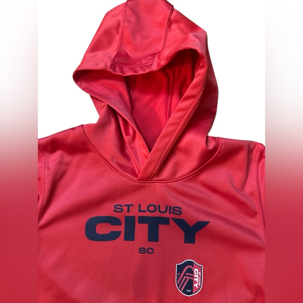 St Louis City SC Soccer MLS Red Youth‎ Boys Hoodie Size Large 14-16 Futbol